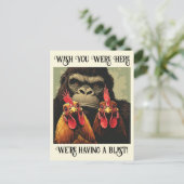 “Say Cheesy” Cheesy Chicken Briefkaart (Staand voorkant)