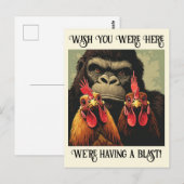 “Say Cheesy” Cheesy Chicken Briefkaart (Voorkant / Achterkant)