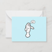 Say Hi Manatee Note Kaart Notitiekaartje (Voorkant)