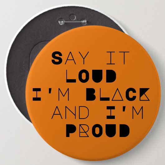 Say it LOUD I'm BLACK and I'm PROUD Button (Voorkant /achterkant)