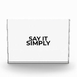 Say it Simply Minimalist Modern Desk Sign Fotoblokken