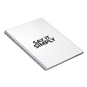 Say it Simply Minimalist Premium Notebook Notitieboek (Rechterzijde)