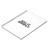 Say it Simply Minimalist Premium Notebook Notitieboek (Linkerzijde)