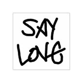 "Say Love" houtstempel, Scott-geïnspireerde tekst Rubberstempel (Afrduk)