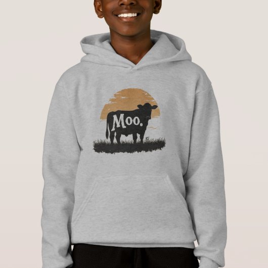Say Moo - Schattigee Koe silhouet (Voorkant)