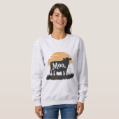 Say Moo - Schattigee Koe silhouet Trui (Voorkant volledig)
