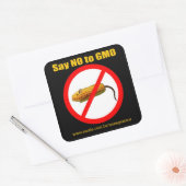Say NO GMO Stiker 3"x3" Vierkante Sticker (Envelop)