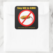 Say NO GMO Stiker 3"x3" Vierkante Sticker (Tas)