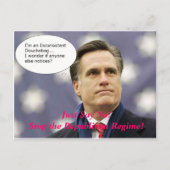 Say No Romney 2012 - And No to the GOP Regime! Briefkaart (Voorkant)