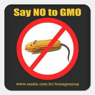 Say NO to GMO Vierkante Sticker