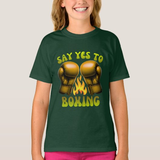 say yes to boxing t-shirt (Voorkant)
