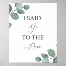 Say Yes to the Dress Sign | Wedding Dress Shopping Poster