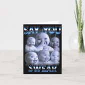 Say You Swear Ai Niche Baby Holding Back Laugh Gen Kaart (Voorkant)