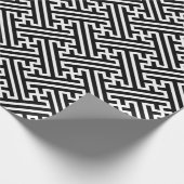 Sayagata bold japan traditioneel patroon witte str cadeaupapier (Hoek)