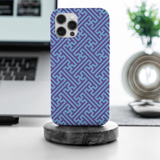 Sayagata, Japans, Paars en blauw Case-Mate iPhone Case