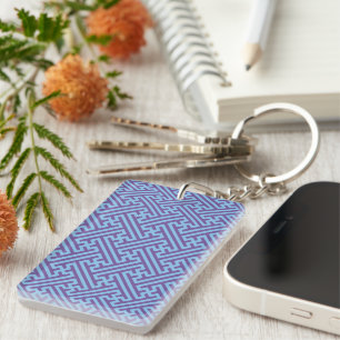 Sayagata, Japans, Paars en blauw Sleutelhanger