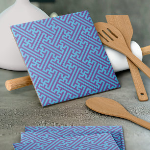 Sayagata, Japans, Paars en blauw Tegeltje
