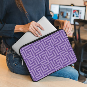 Sayagata, Japans, Paarse en roze Laptop Sleeve