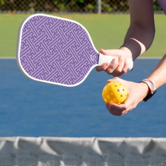 Sayagata, Japans, Paarse en roze Pickleball Paddle (Insitu)