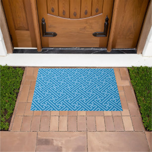 Sayagata patroon, Japans, Blauw en Baby Blauw Deurmat