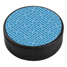 Sayagata patroon, Japans, Blauw en Baby Blauw Hockey Puck