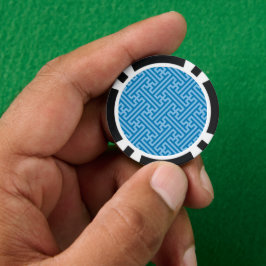 Sayagata patroon, Japans, Blauw en Baby Blauw Poker Chips