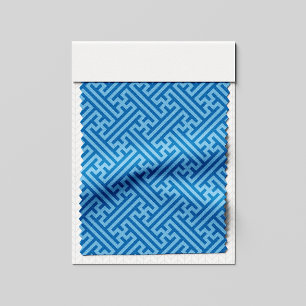 Sayagata patroon, Japans, Blauw en Baby Blauw Stof