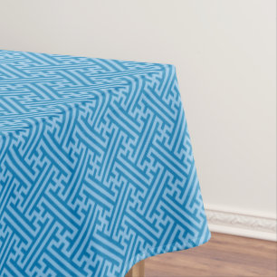 Sayagata patroon, Japans, Blauw en Baby Blauw Tafelkleed