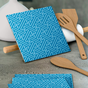 Sayagata patroon, Japans, Blauw en Baby Blauw Tegeltje