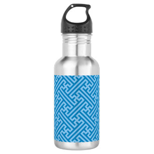 Sayagata patroon, Japans, Blauw en Babyblauw Waterfles