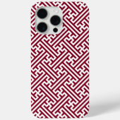 Sayagata patroon, Japans, Bourgogne en Wit Case-Mate iPhone Case (Achterkant)