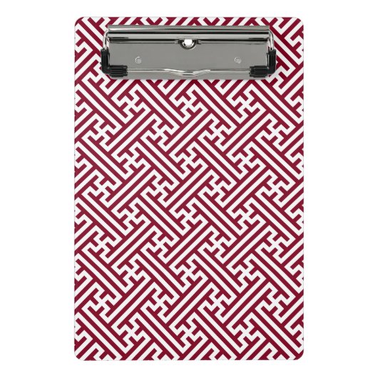 Sayagata patroon, Japans, Bourgogne en Wit Mini Klembord (Voorkant)