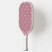 Sayagata patroon, Japans, Bourgogne en Wit Pickleball Paddle (Links)