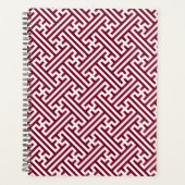 Sayagata patroon, Japans, Bourgogne en Wit Planner (Voorkant)