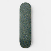 Sayagata patroon, Japans, Goud en Marine Blauw Persoonlijk Skateboard (Voorkant)
