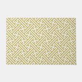 Sayagata patroon, Japans, Goud en Wit Deurmat (Voorkant)