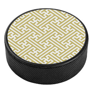 Sayagata patroon, Japans, Goud en Wit Hockey Puck