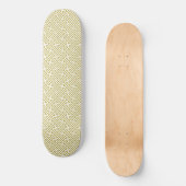 Sayagata patroon, Japans, Goud en Wit Persoonlijk Skateboard (Voorkant)