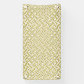 Sayagata patroon, Japans, Goud en Wit Spandoek (Verticaal)