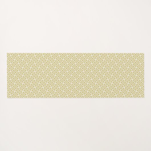 Sayagata patroon, Japans, Goud en Wit Yogamat (Achterkant (horizontaal))