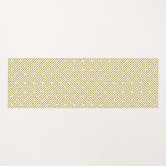 Sayagata patroon, Japans, Goud en Wit Yogamat (Voorkant (horizontaal))
