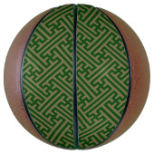 Sayagata patroon, Japans, Groen en Goud Basketbal (Verticaal)