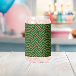 Sayagata patroon, Japans, Groen en Goud Blikvorm Glas