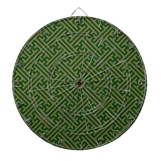 Sayagata patroon, Japans, Groen en Goud Dartbord (Voorkant)