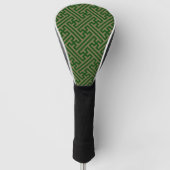 Sayagata patroon, Japans, Groen en Goud Golfheadcover (Voorkant)
