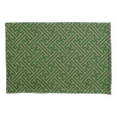 Sayagata patroon, Japans, Groen en Goud Kussensloop (Voorkant)