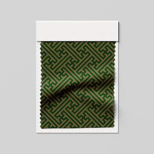 Sayagata patroon, Japans, Groen en Goud Stof