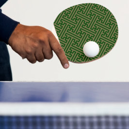 Sayagata patroon, Japans, Groen en Goud Tafeltennisbatje