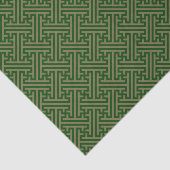 Sayagata patroon, Japans, Groen en Goud Tissuepapier (Detail)