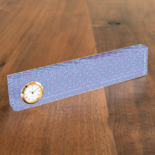 Sayagata patroon, Japans, Paars en Blauw Naambordje